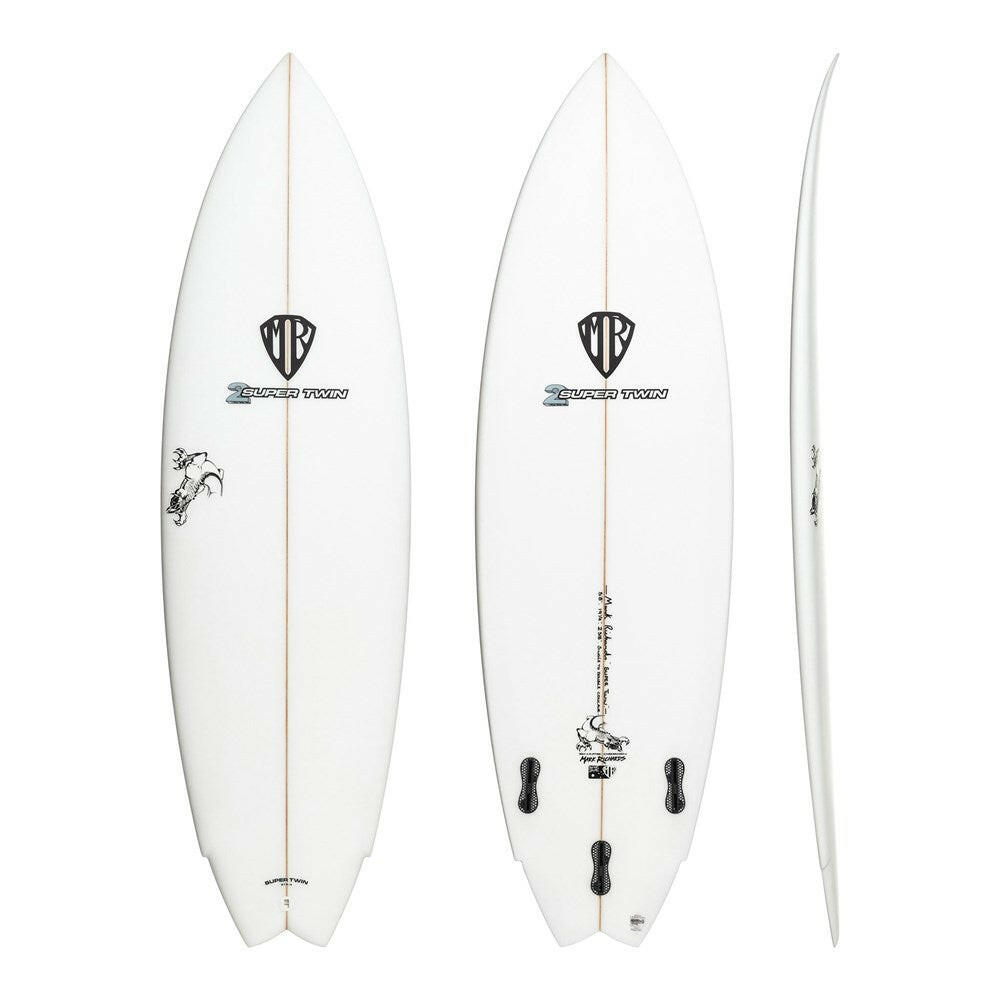 Super Twin 6'4" x 20 1/2" X  2 5/8" - 35.20L, 3x  FCS 2 Fin Boxes, PU - ID:1068911