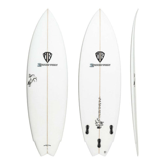 Super Twin 6'4" x 20 1/2" X  2 5/8" - 35.20L, 3x  FCS 2 Fin Boxes, PU - ID:1068911