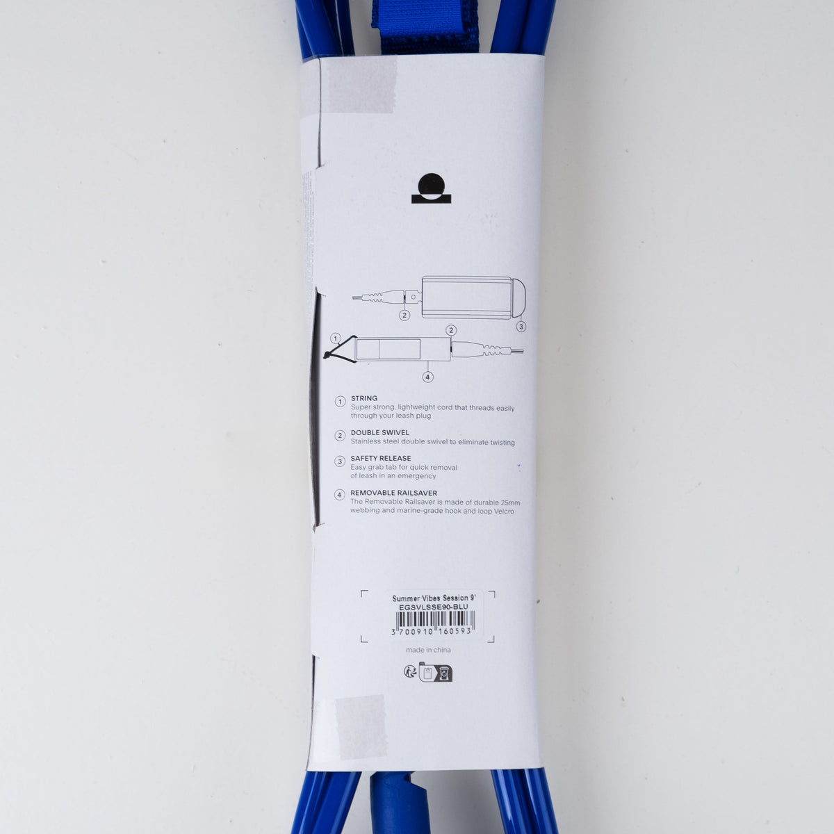Summer Vibes Session 9ft Longboard Ankle leash