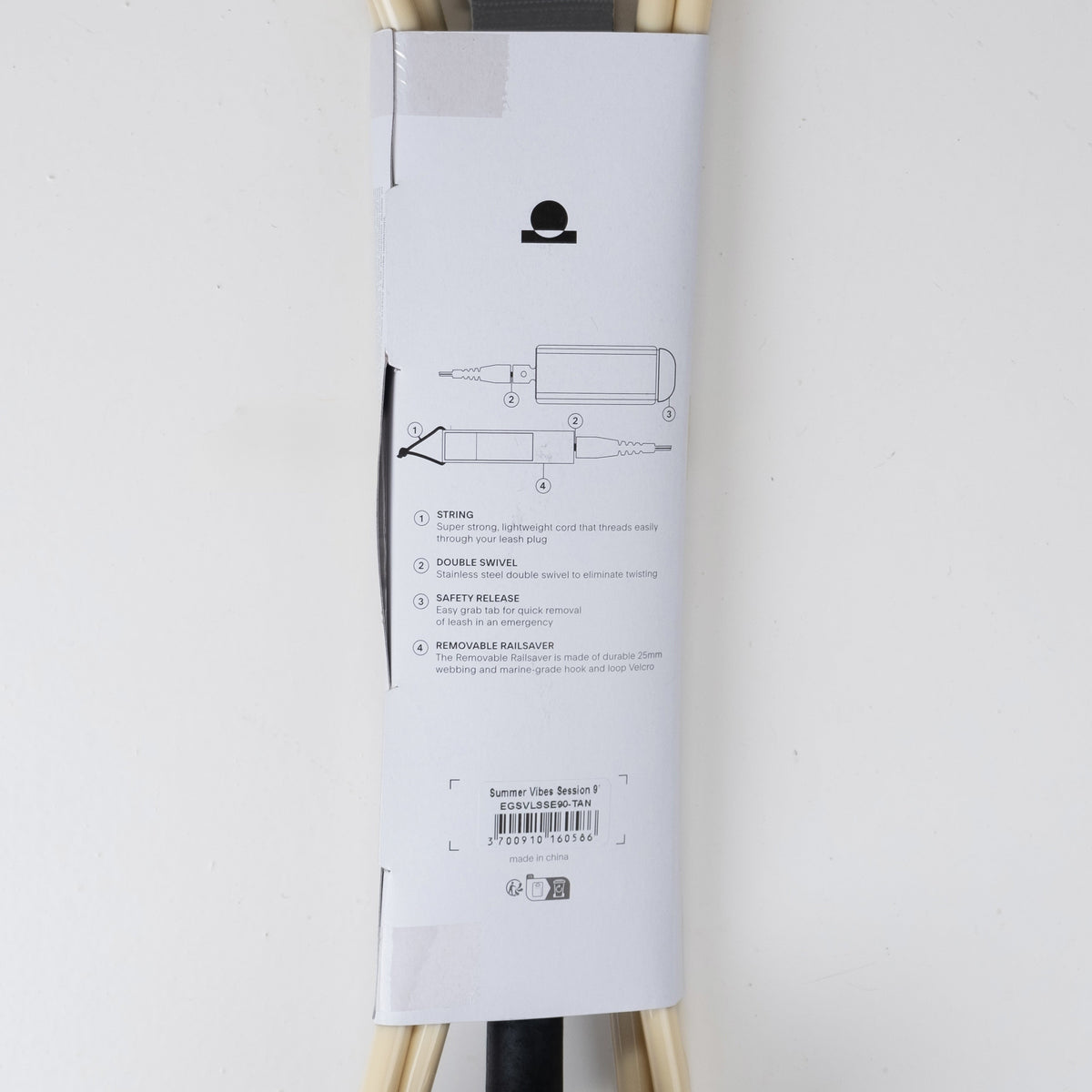 Summer Vibes Session 9ft Longboard Ankle leash